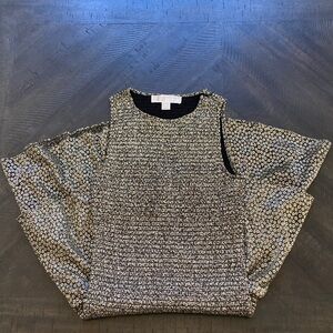 Michael Kors Black and Gold Textured dress